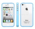 Бампер для iPhone 4 и 4S SGP Neo Hybrid 2S Pastel Series, цвет голубой (SGP08365)