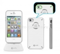 Чехол на заднюю крышку для iPhone 4 и 4S Macally Protective glo in the dark case, цвет white (GLODARKWD-P4S) (GLODARKWD-P4S)