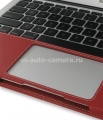 Кожаный чехол-книжка для Macbook Air 11" PDair Book Type, цвет red (3RIPMMBX1)