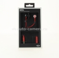 Вакуумные наушники для iPhone, iPad, iPod, Samsung и HTC Mini 140 с микрофоном, цвет red (MNEP140RE)