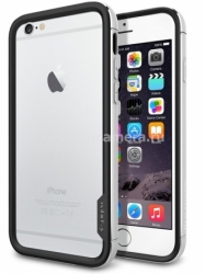 Бампер для iPhone 6 SGP-Spigen Neo Hybrid EX Metal Series, цвет Satin Silver (SGP11186)