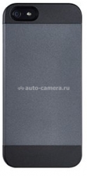 Пластиковый чехол-накладка для iPhone 5 / 5S MatchU Mask series, цвет черный/серый (Mu-i5-02-S-06)