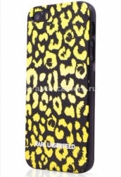 Пластиковый чехол-накладка для iPhone 6 Karl Lagerfeld Camouflage Hard, цвет Yellow (KLHCP6CAYE)