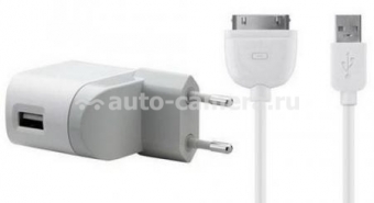 Сетевое зарядное устройство для iPhone 4/4S и iPad 2/3 Belkin Single USB AC Charger 2,1A (F8Z630cw04)